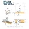 Lave-mains bol blanc Wood Frêne Long