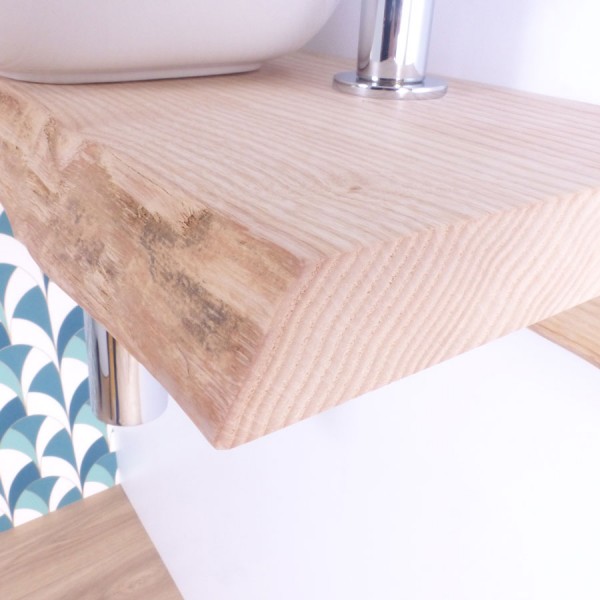 Lave-mains Bolino blanc Wood Frêne Long