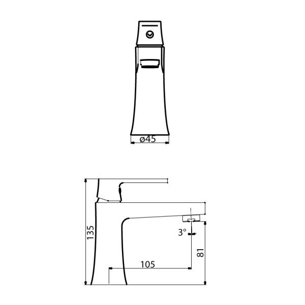 Mitigeur lave-mains Flare