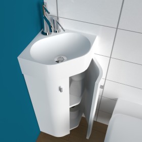 Choisir un lave-mains d'angle pour optimiser un petit wc