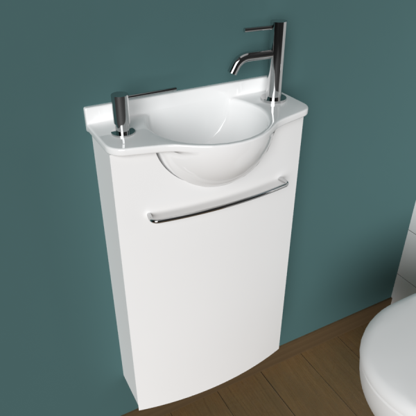 Meuble WC avec lavabo Solo profondeur 20 cm fabriqué à Nantes