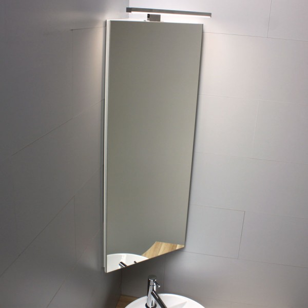 Miroir d'angle avec rangement pour WC ou salle de bain. Made in France