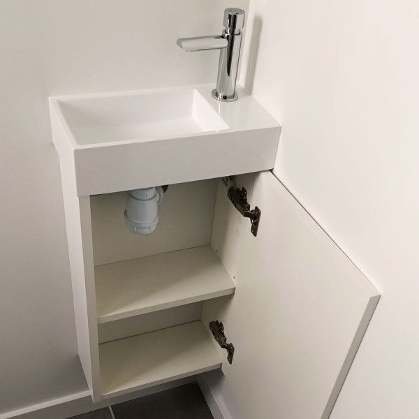 Petit meuble WC : Lave main Myla Chêne