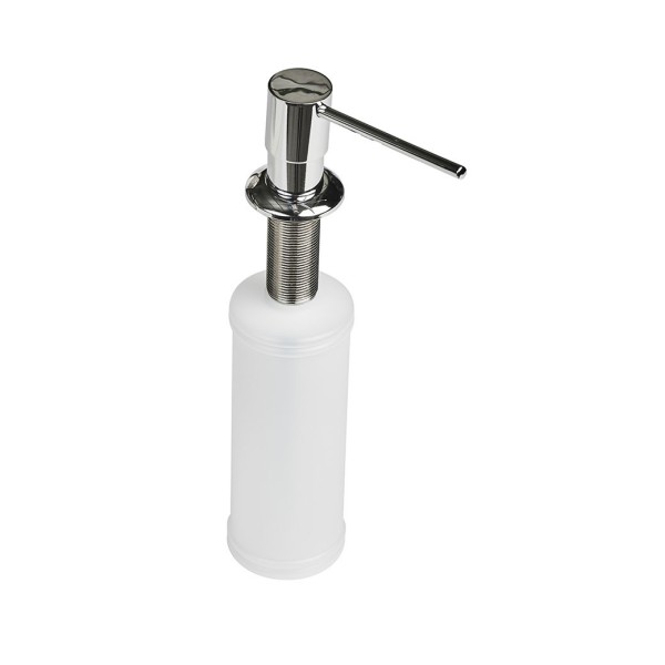 Petit distributeur de savon liquide à encastrer sur le lavabo