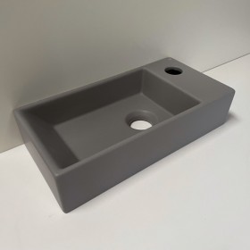 Lave-mains Léo gris mat robinetterie à droite