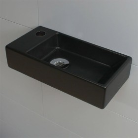 Lave-mains Léo Noir Mat