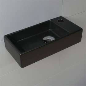 Lave-mains Léo Noir Mat