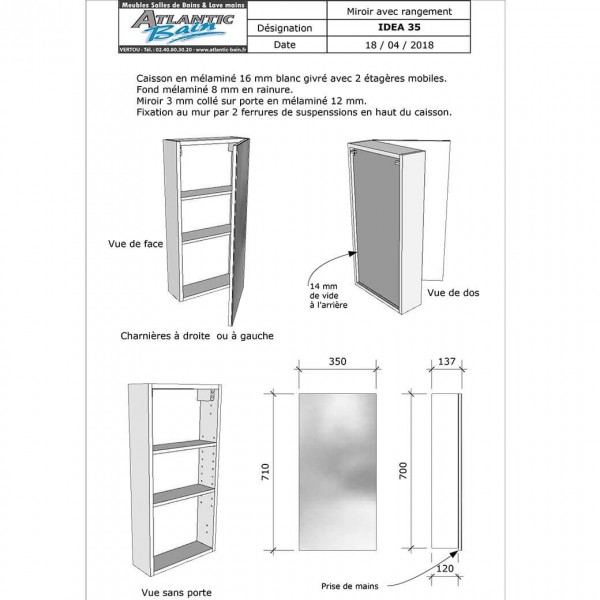 Armoire de Toilette Idéa