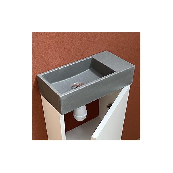 Lave-mains Myla gris à poser sur meuble
