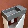 Lave-mains Myla gris à poser sur meuble