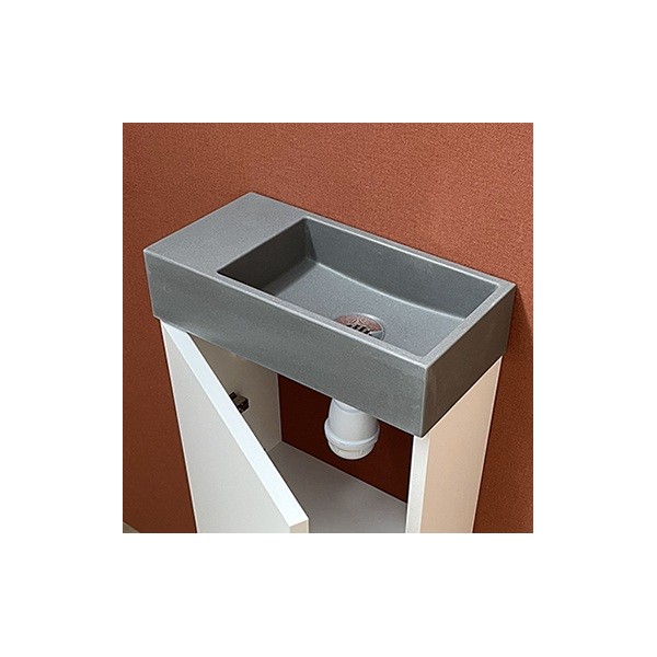 Lave-mains Myla gris à poser sur meuble