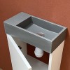 Lave-mains Myla gris à poser sur meuble