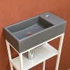Lave-mains Myla gris à poser sur structure