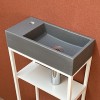 Lave-mains Myla gris à poser sur structure
