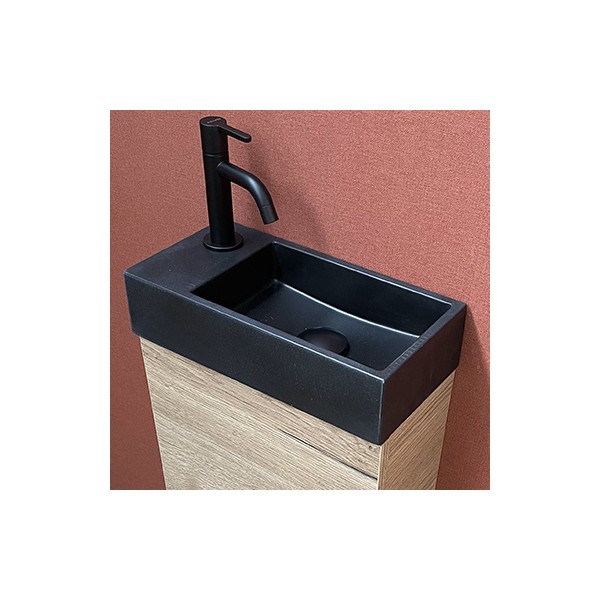 Lave-mains Myla noir à poser sur meuble