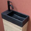 Lave-mains Myla noir à poser sur meuble