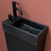 Lave-mains Myla noir à poser sur meuble