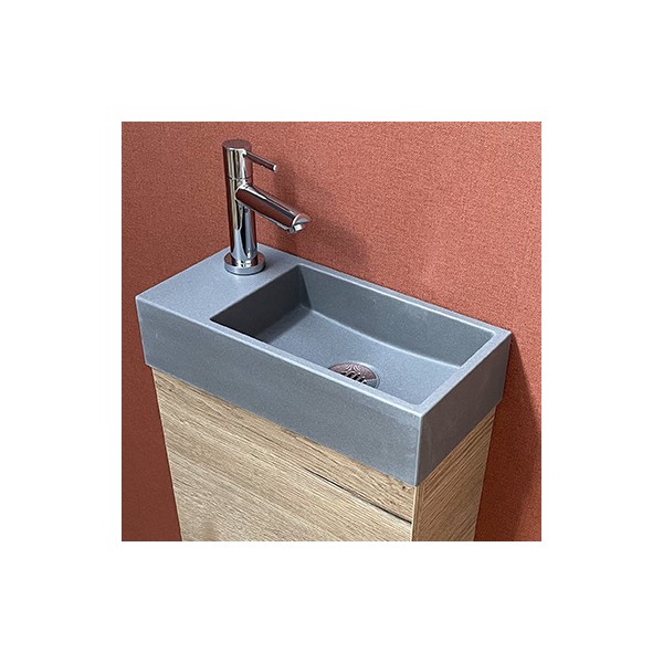 Lave-mains Myla gris à poser sur meuble