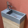 Lave-mains Myla gris à poser sur meuble