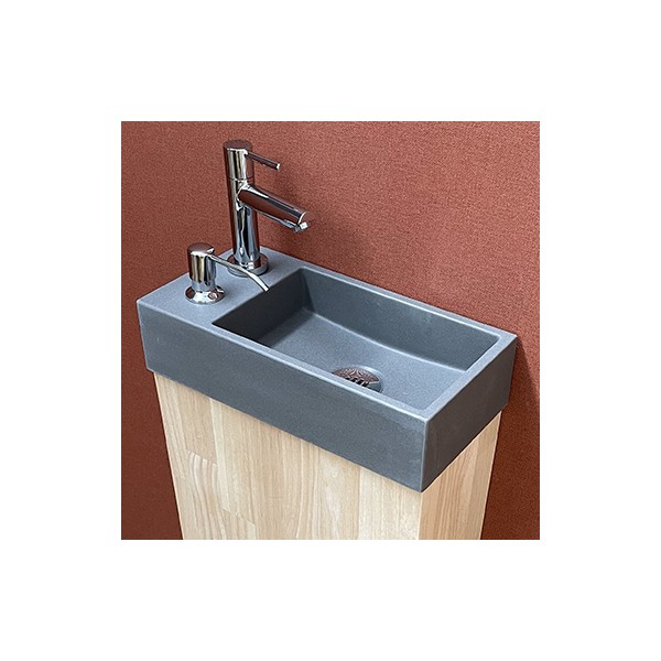 Lave-mains Myla gris à poser sur meuble