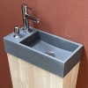 Lave-mains Myla gris à poser sur meuble