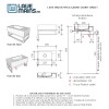 Structure courte Myla noir pour Lave-mains Myla