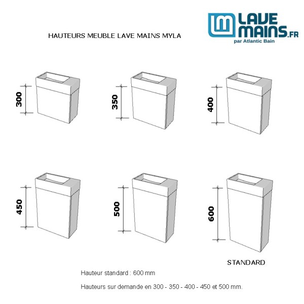 Meuble Myla blanc pour Lave-mains Myla
