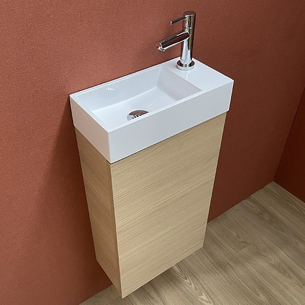 Pack meuble Lave mains Myla chêne vicenza