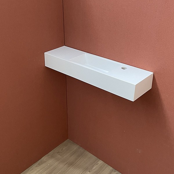 Lave mains Vinty sur mesure de 60 à 119 cm - Angle à gauche