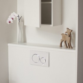 Tablette sur mesure pour dessus bâti support WC Finition au choix