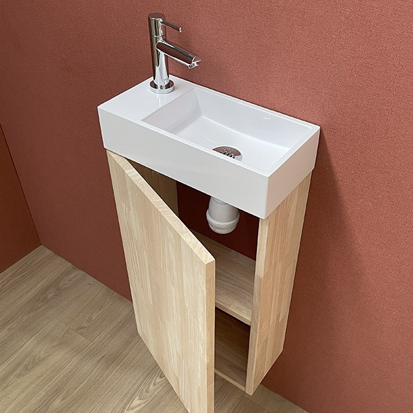 Pack meuble Lave mains Myla hévéa