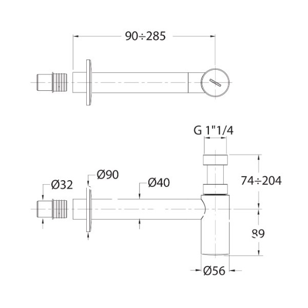 Siphon Design PVC blanc