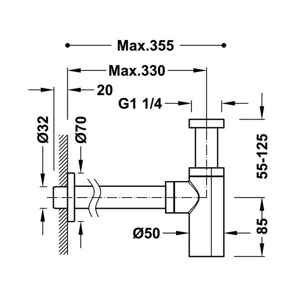 Siphon Design Chromé