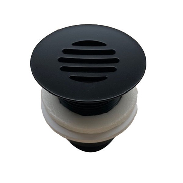 Bonde Grille à écoulement libre noir mat