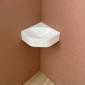 Lave-mains d'angle Komet blanc brillant