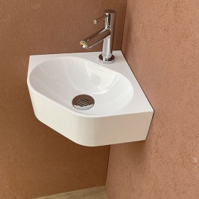 Pack lave-mains d'angle Komet blanc brillant