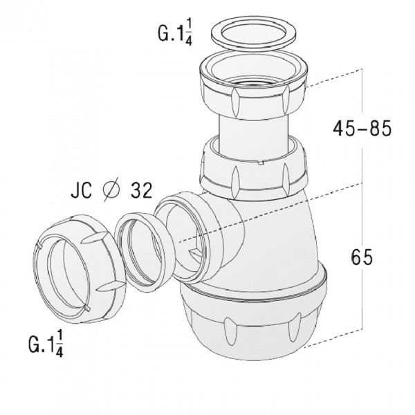 Vos joint conique de siphon