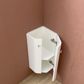 Meuble Lave-mains d'angle Komet blanc