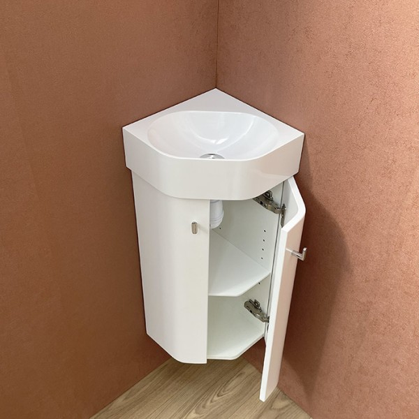 Pack meuble Lave-mains d'angle Komet blanc