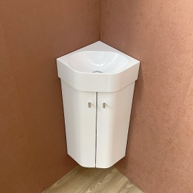 Pack meuble Lave-mains d'angle Komet blanc