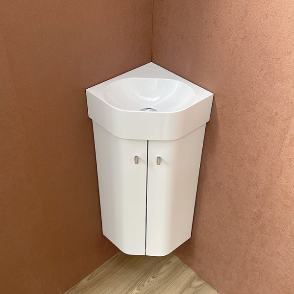 Pack meuble Lave-mains d'angle Komet blanc