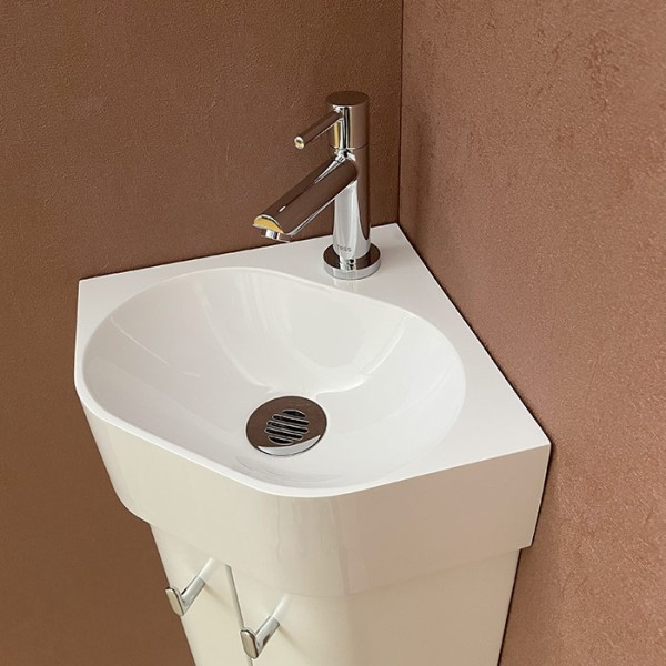 Pack meuble Lave-mains d'angle Komet blanc