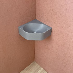 Lave-mains d'angle Komet gris