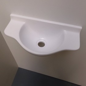 Lavabo lave mains à suspendre rond brillant gain de place