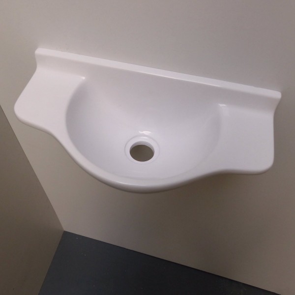 Lavabo lave mains à suspendre rond brillant gain de place