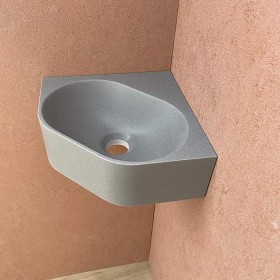 Lave-mains d'angle Komet gris