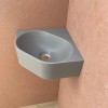 Lave-mains d'angle Komet gris