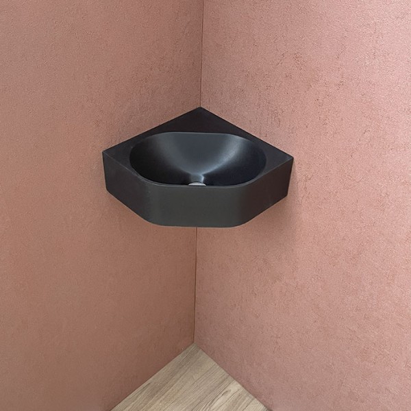 Lave-mains d'angle Komet noir