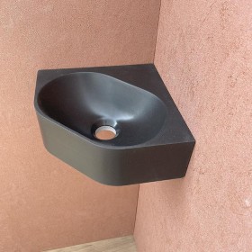 Lave-mains d'angle Komet noir
