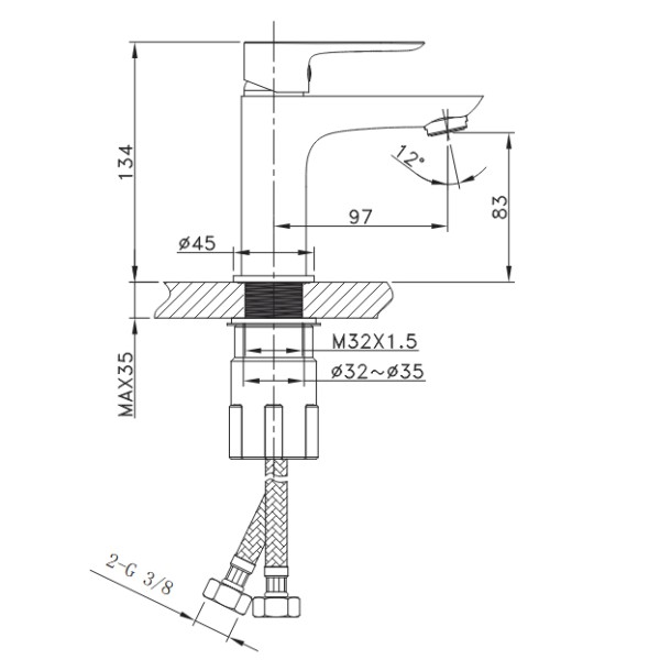 Mitigeur Gus Or brossé